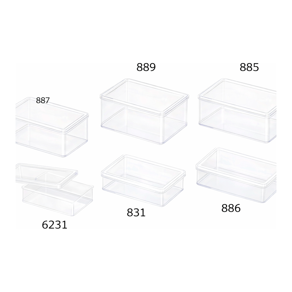 AS ONE Styrene Square Shape Case (Large Type), 스틸렌 각형 케이스 (대형)