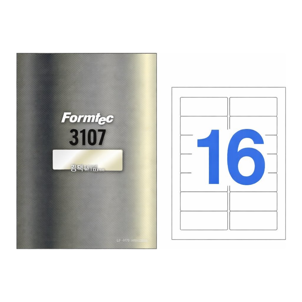 OFFICENEX 주소용 광택 라벨(16칸/20매/LA-3107/폼텍)