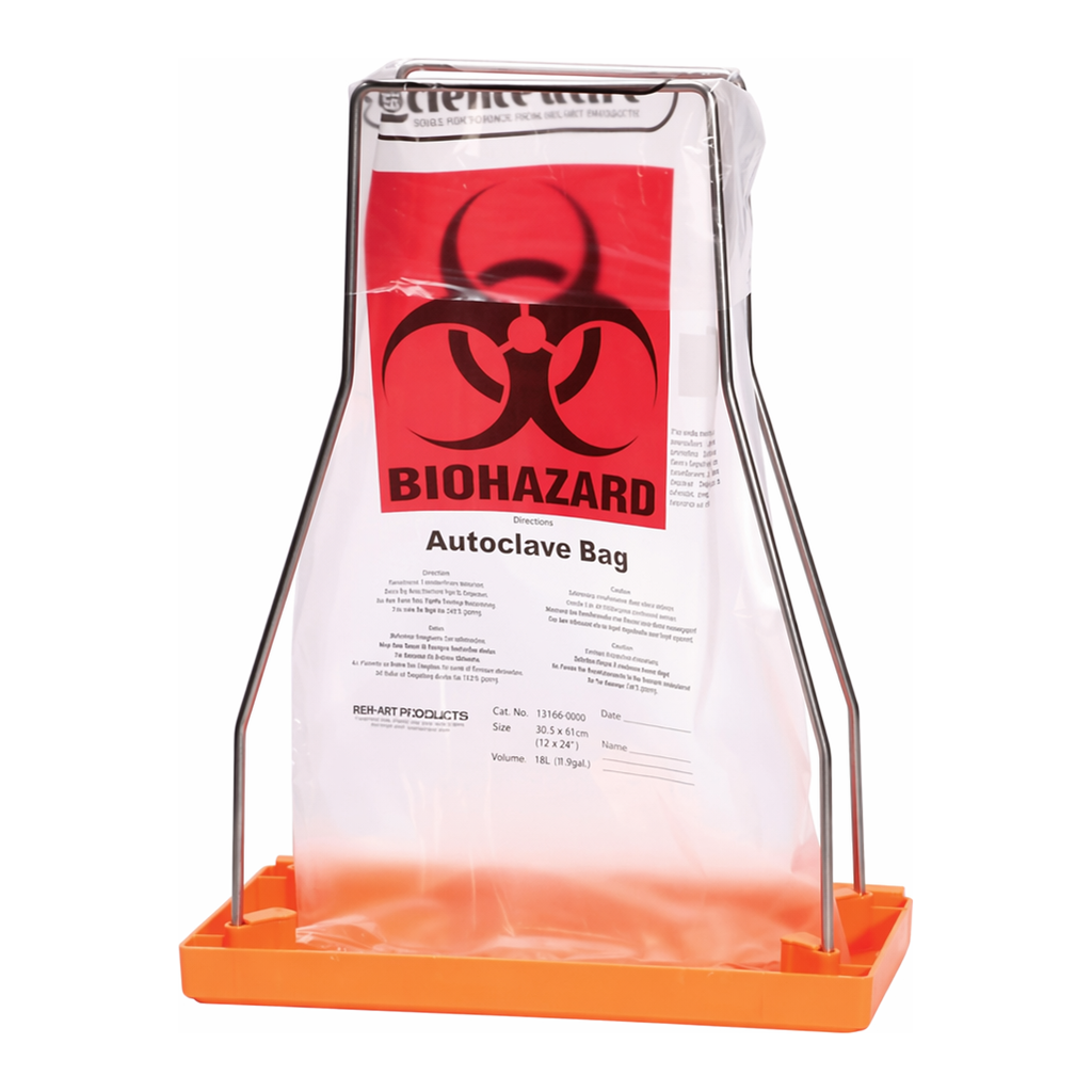 Thermo Fisher Scientific HDPE Biohazard Bags w/ Sterilization Patch, 20 gal.