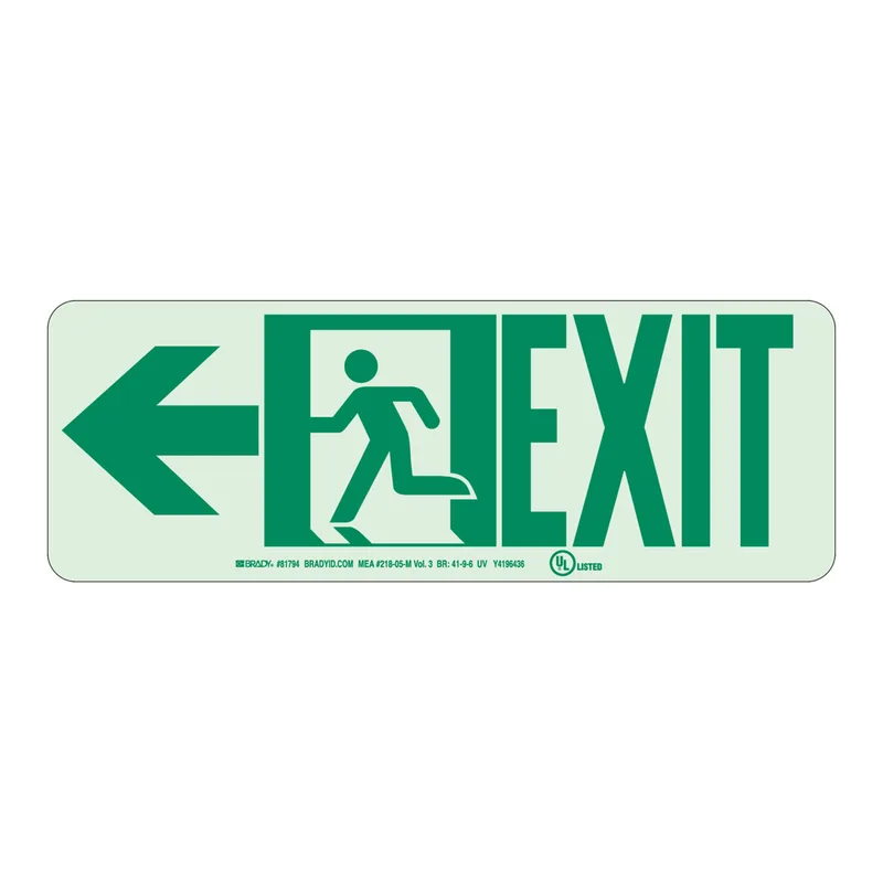 Brady BradyGlo Exit Sign
