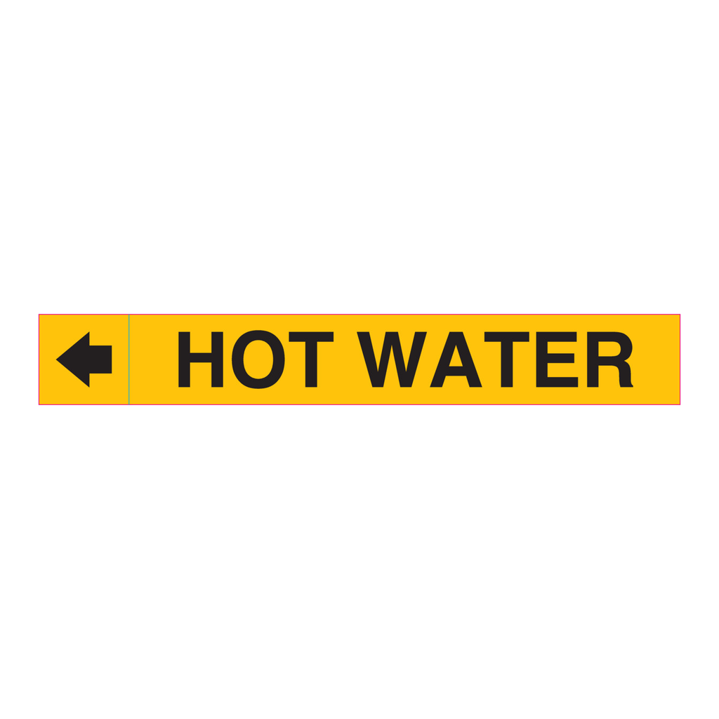 Brady HOT WATER Plenum Duct Marker
