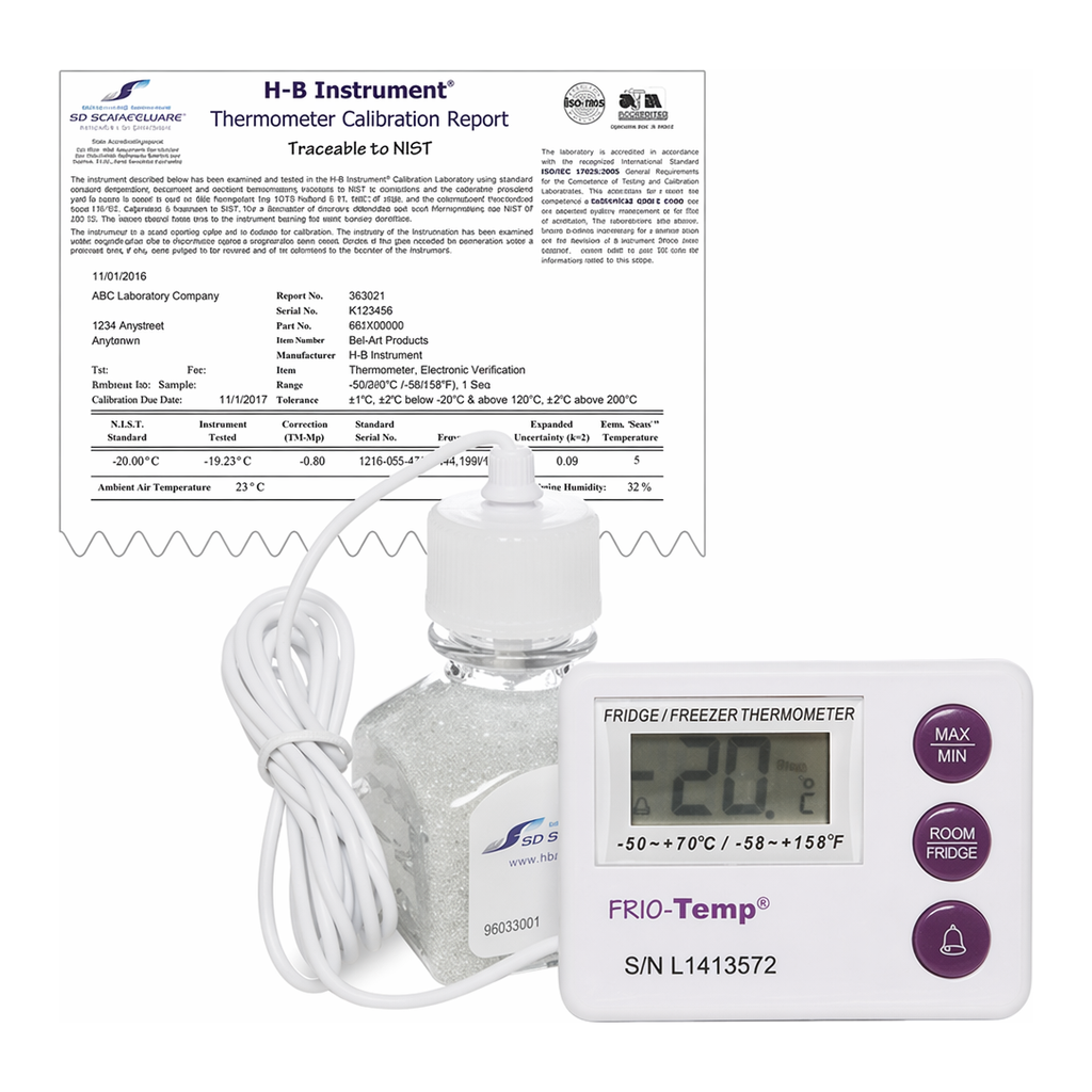 Merck SP Bel-Art(R) H-B Frio-Temp(R) Calibrated Dual Zone Electronic Verification Thermometer