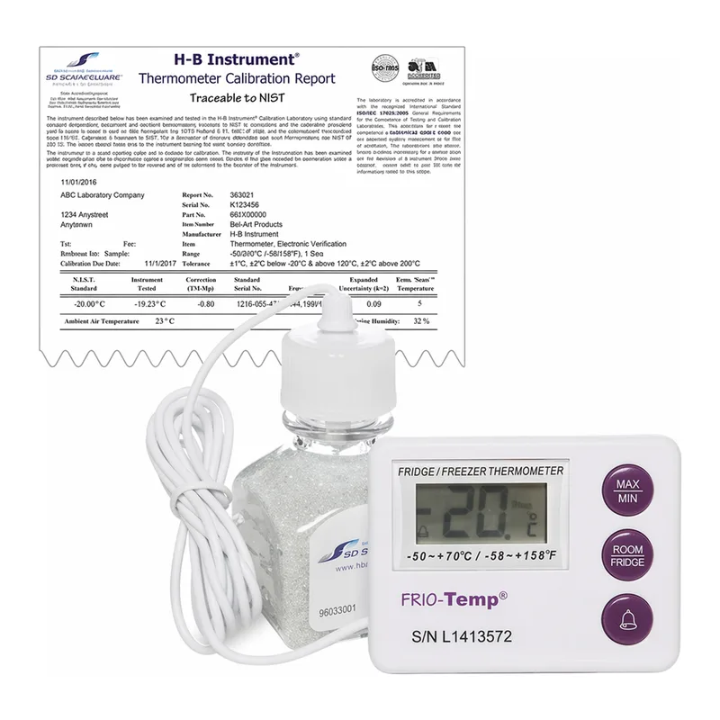Merck SP Bel-Art(R) H-B Frio-Temp(R) Calibrated Dual Zone Electronic Verification Thermometer