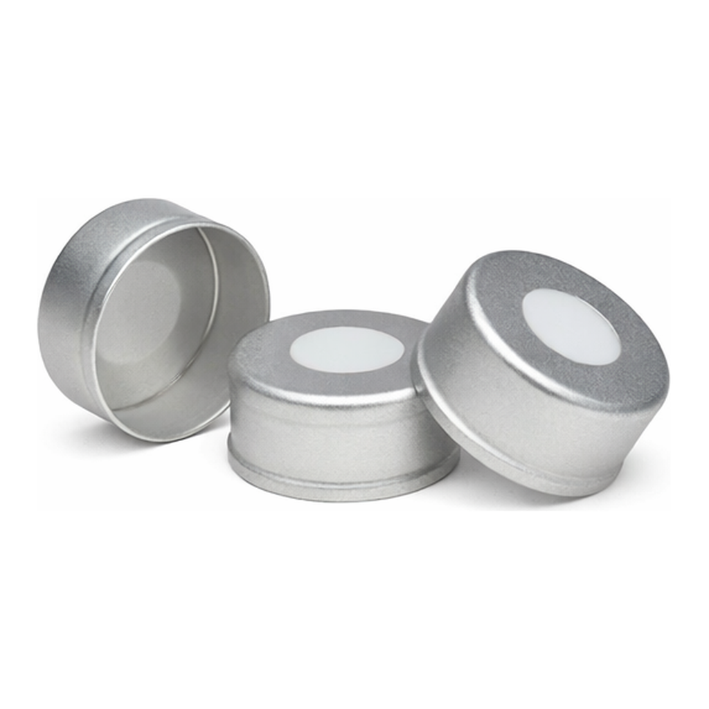 Agilent PTFE disc in aluminum crimp seal,100pk