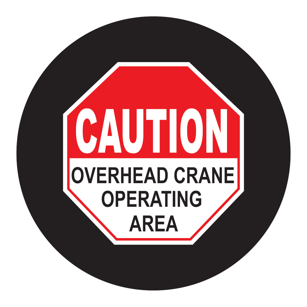 Brady GOBO Safety Sign Slides, CAUTION OVERHEAD CRANE OPERATING AREA