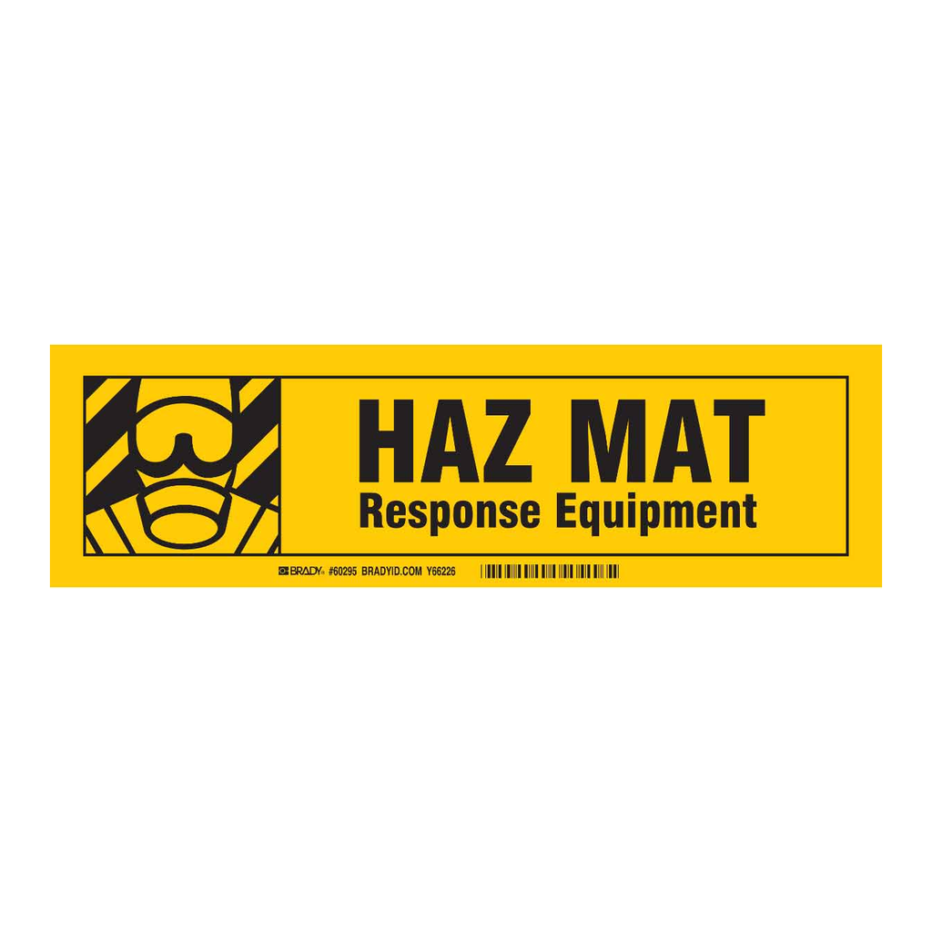 Brady HAZMAT RESPONSE EQUIPMENT Label