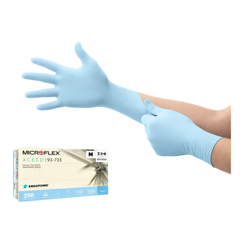 Ansell Ansell MicroFlex 엑시드 93-733 (1pack 250ea) 인체공학 정밀조립 니트릴장갑