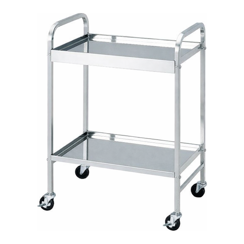 AS ONE Cleanroom Cart, SUS, 스테인리스 카트, 클린룸용 2단