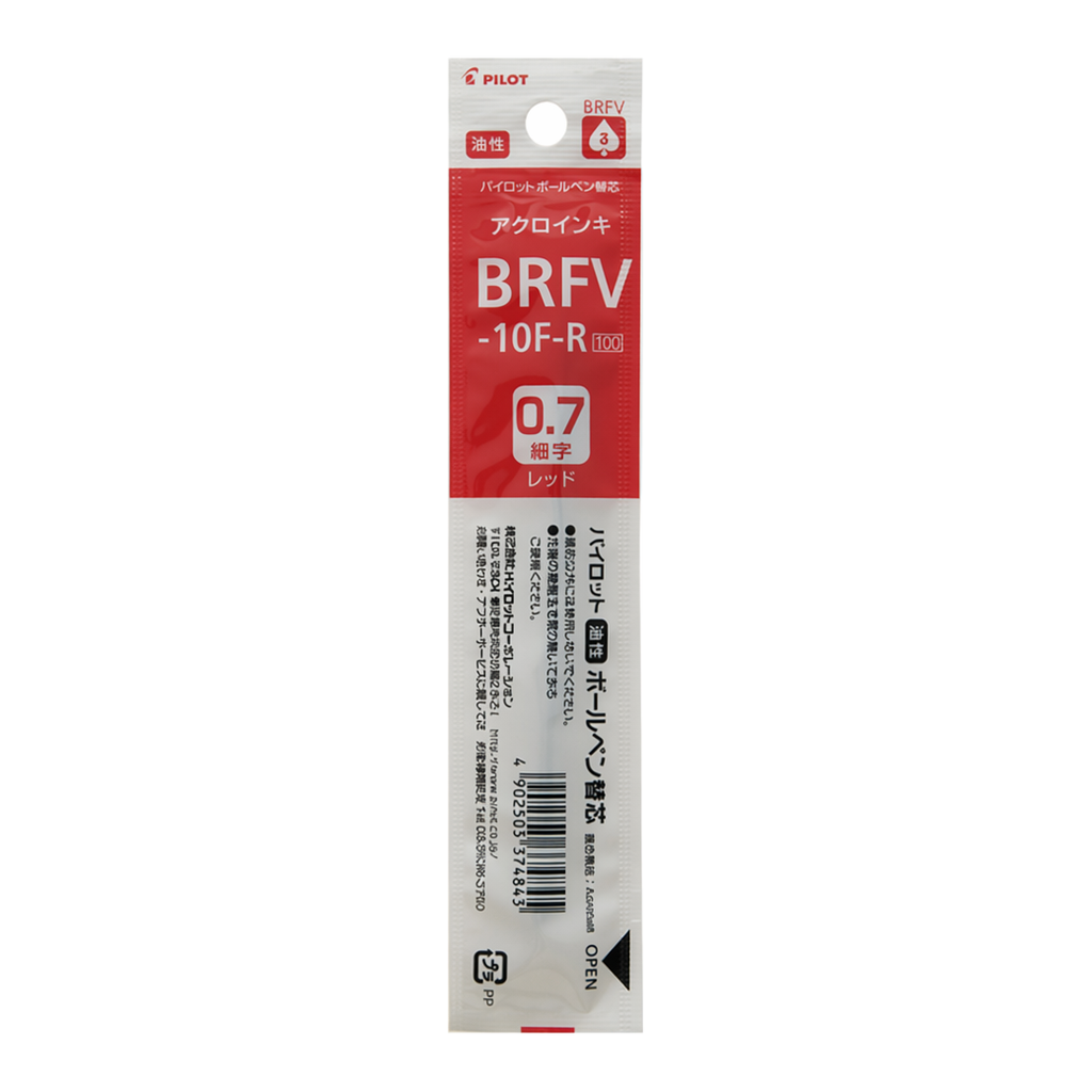 OFFICENEX 파이롯트 아크로볼 0.7 리필심 레드(BRFV-10F-R)