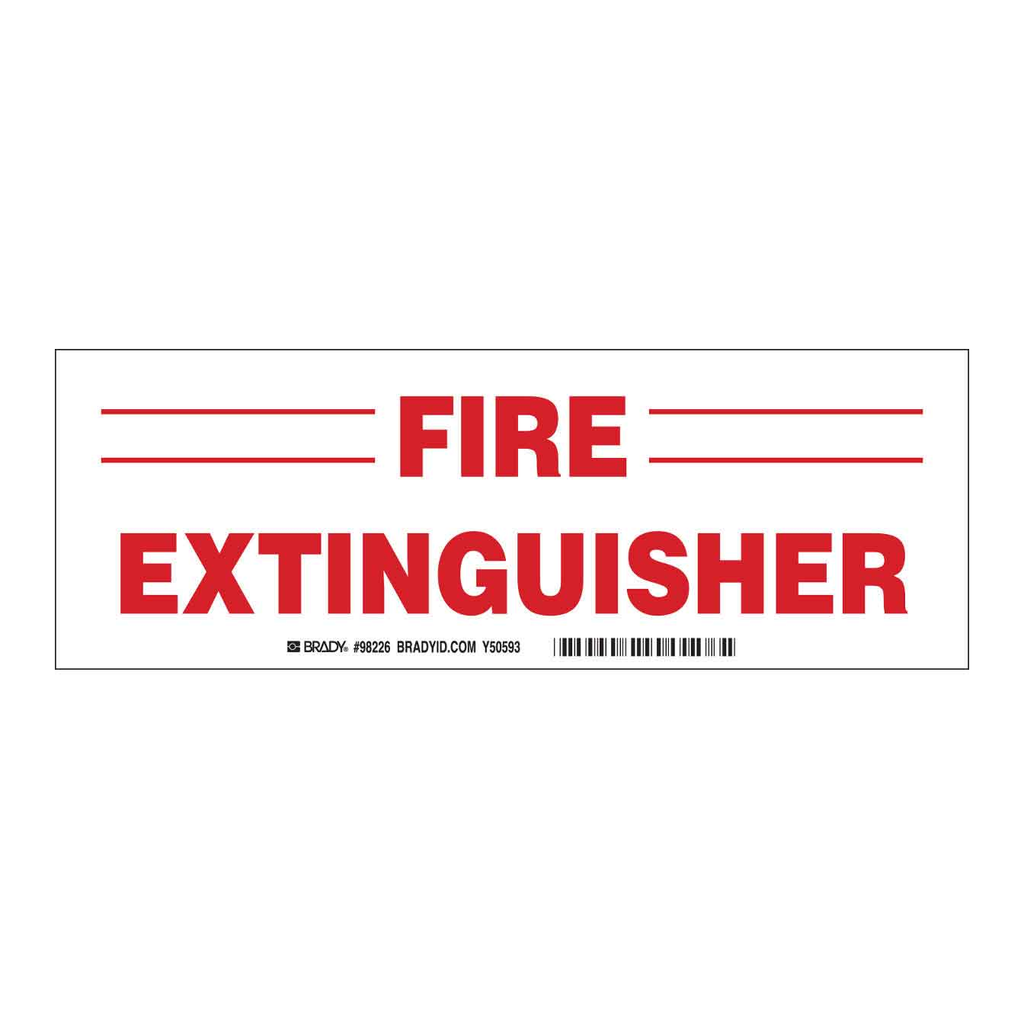Brady Fire extinguisher sign