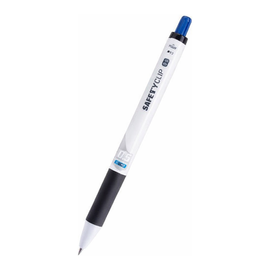 OFFICENEX [국제특허제품]마이펜 세이프티클립 볼펜 청색 (0.5mm/1EA)