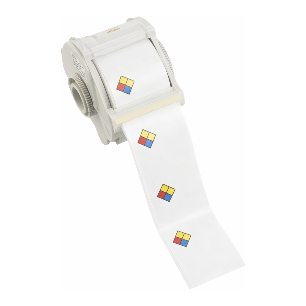 Brady All Weather Permanent Adhesive Vinyl Right-To-Know Labels for GlobalMark Printer - 2.25" x 2.25", Diamond and Text