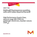 Merck Hellma(R) fluorescence cuvettes, cells with tubes Quartz/Duran(R)
