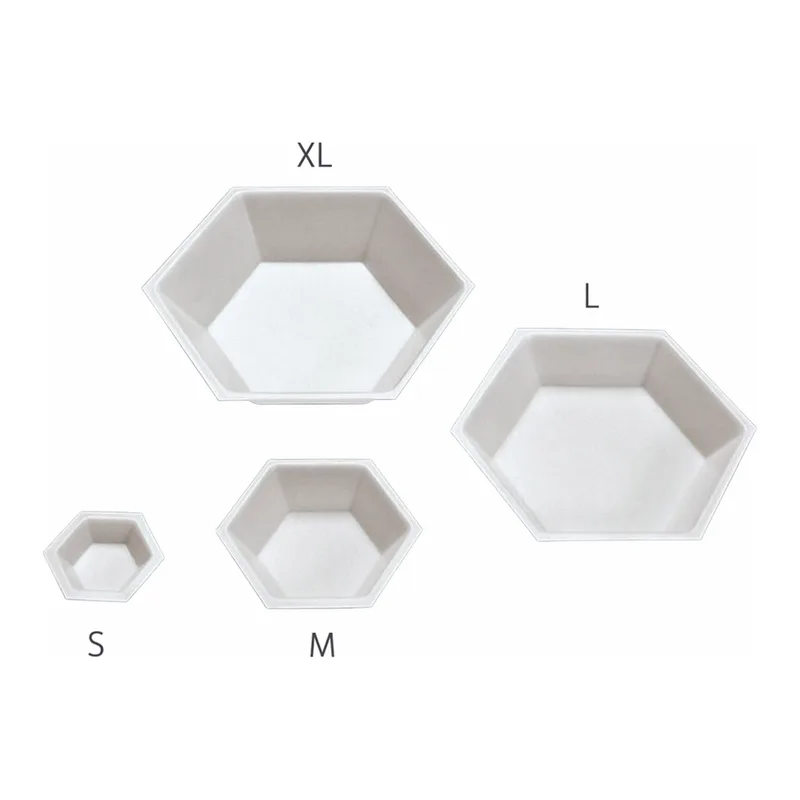 AS ONE Hexagonal Weighing Tray PS (Antistatic), 육각형 계량 접시 PS (대전방지)