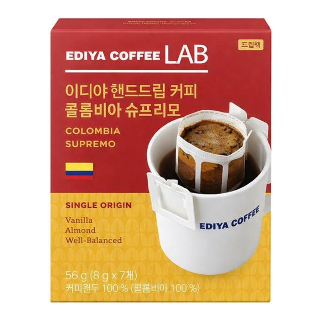 OFFICENEX 이디야 핸드드립 커피(콜롬비아슈프리모/8g*7T)