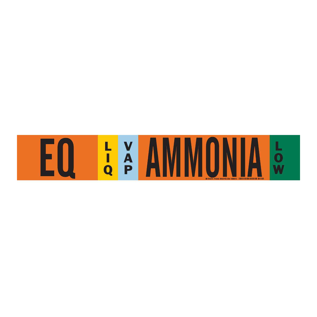 Brady EQ LIQVAP AMMONIA LOW Pipe Marker