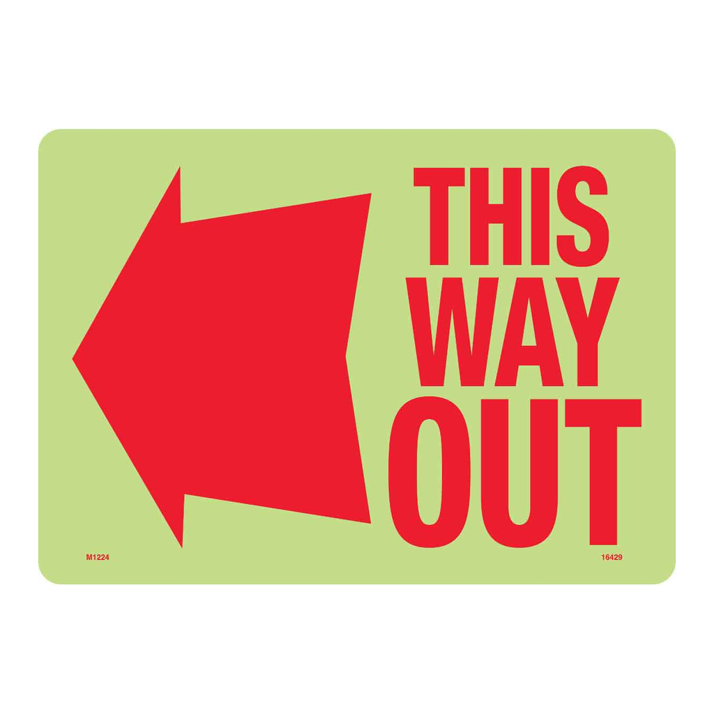 Brady This Way Out Sign