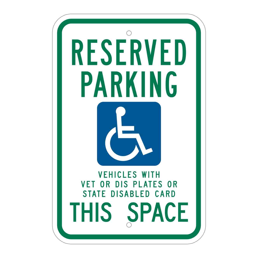 Brady RESERVED PARKING THIS SPACE Sign