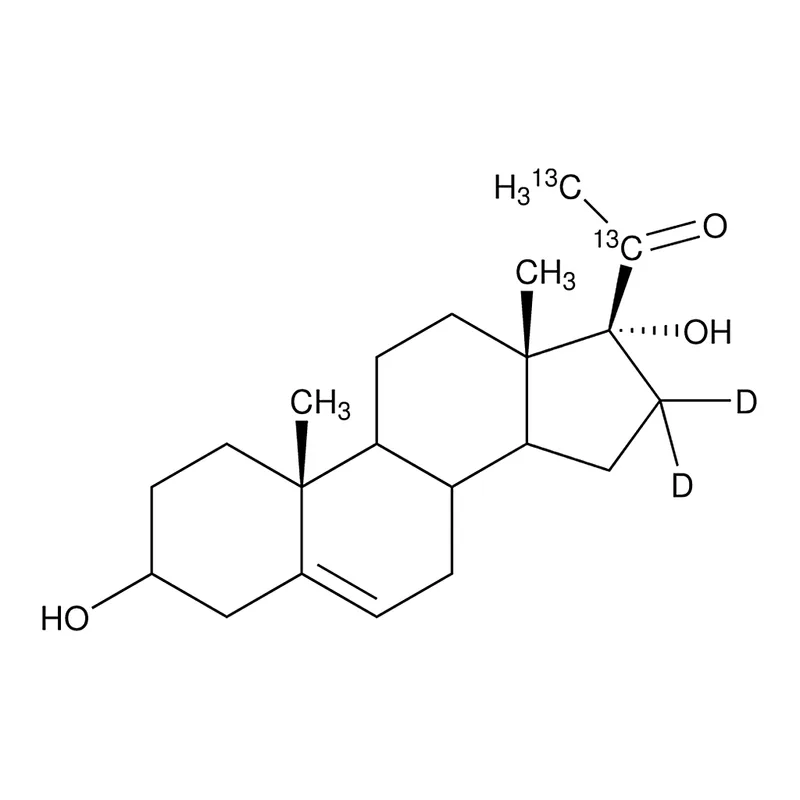 Merck 17alpha-Hydroxypregnenolone-20,21-13C2,16,16-d2