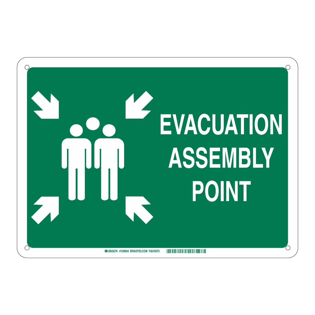 Brady Evacuation Assembly Point Sign