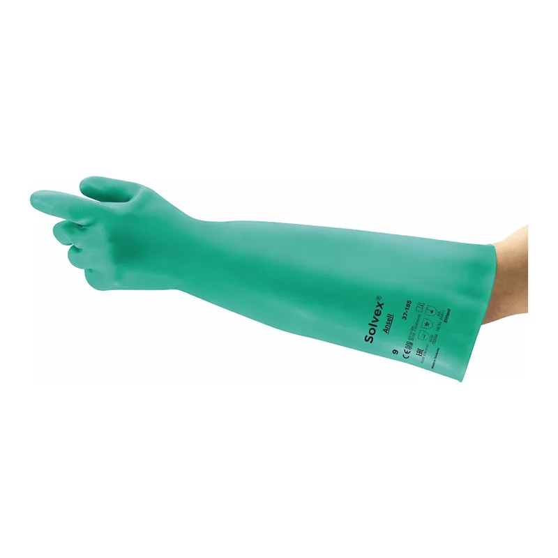 AS ONE Solvent Resistant Work Gloves(AlphaTec Solvex Thick Long 37-185), 내용제 작업 장갑(알파테크·솔벡스 두꺼운 타입 롱 37-185)