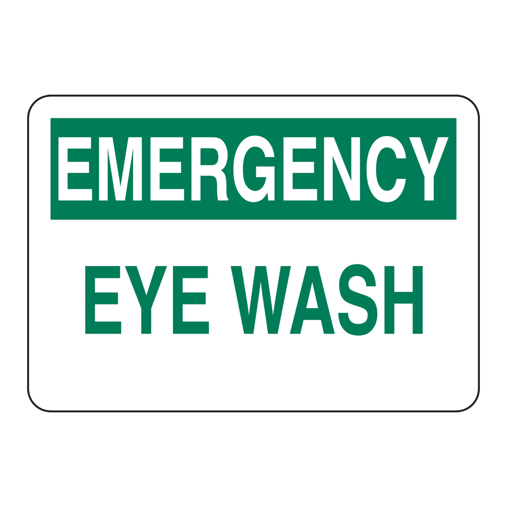 Brady EMERGENCY Eye Wash Sign