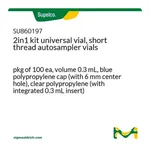Merck 2in1 kit universal vial, short thread autosampler vials