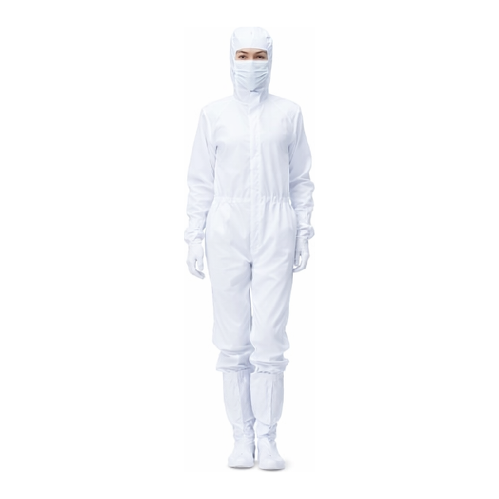 AS ONE Dust-free Garment/AS 199 C (Unisex, Clean Wahsed) White 4 L