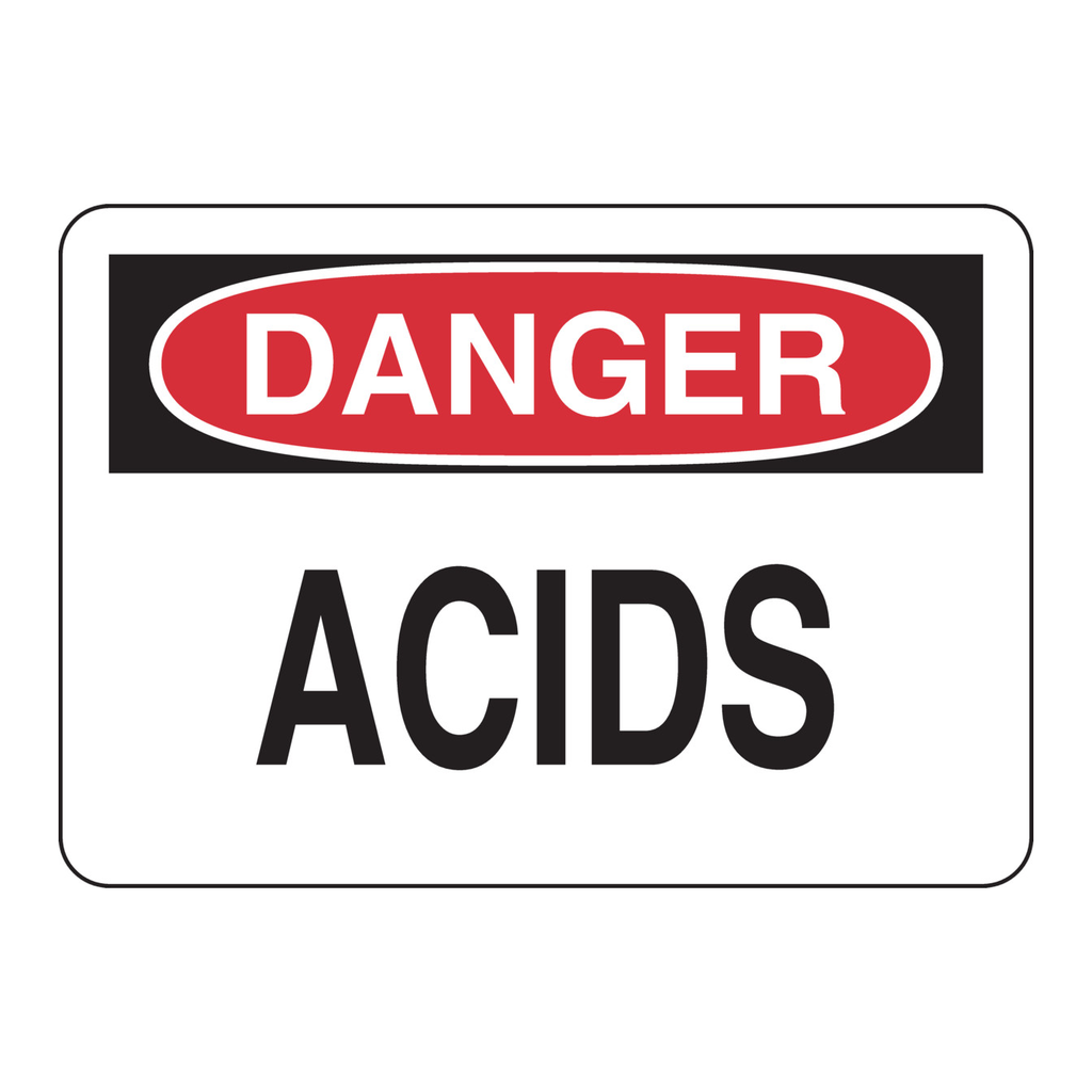 Brady DANGER Acids Sign
