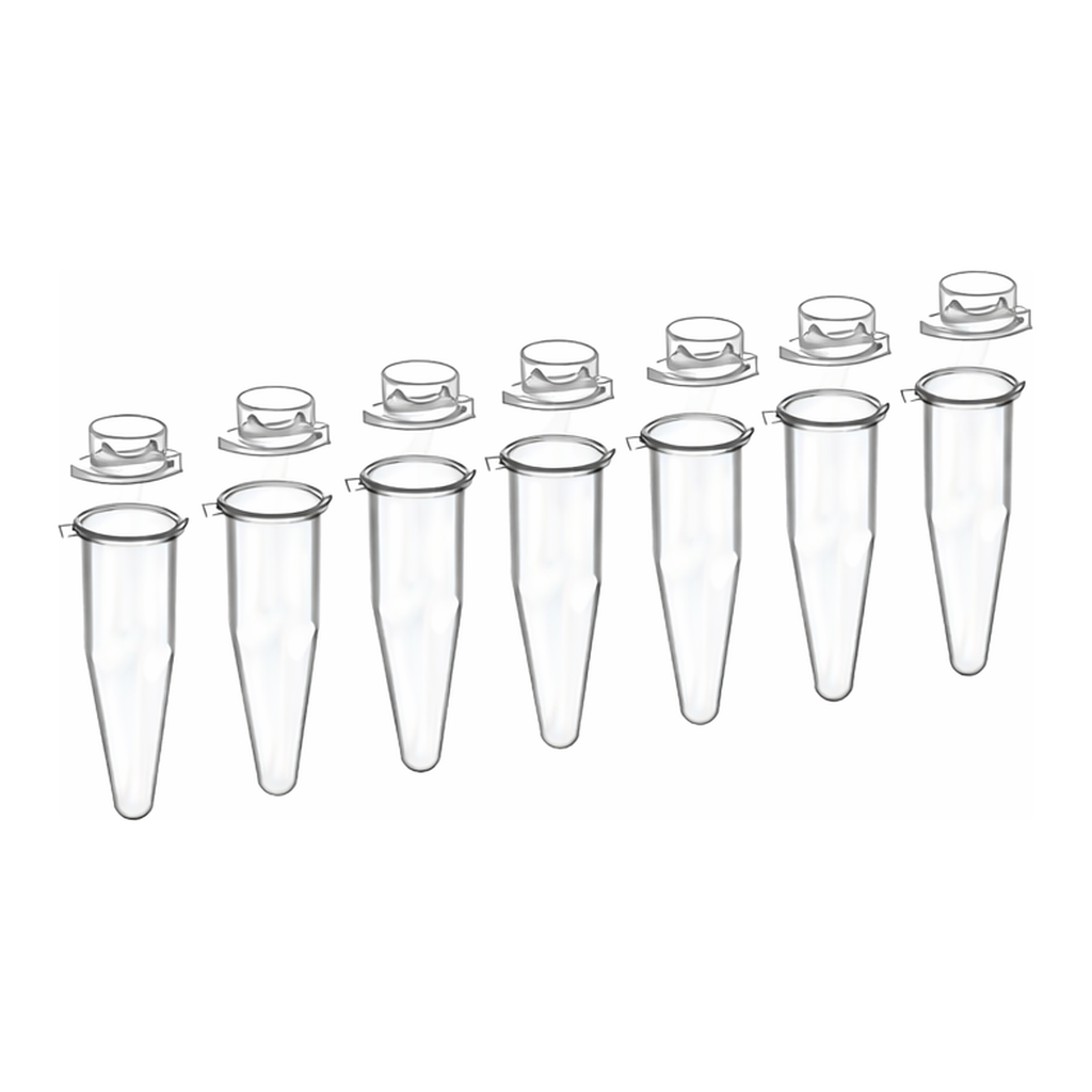 Greiner Bio One PCR 8-TUBE BREAKABLE STRIPS, 0.2 ML, PP,NATURAL, WITH ATTACHED INDIVIDUAL DOME CAPS, 120 PCS/BOX