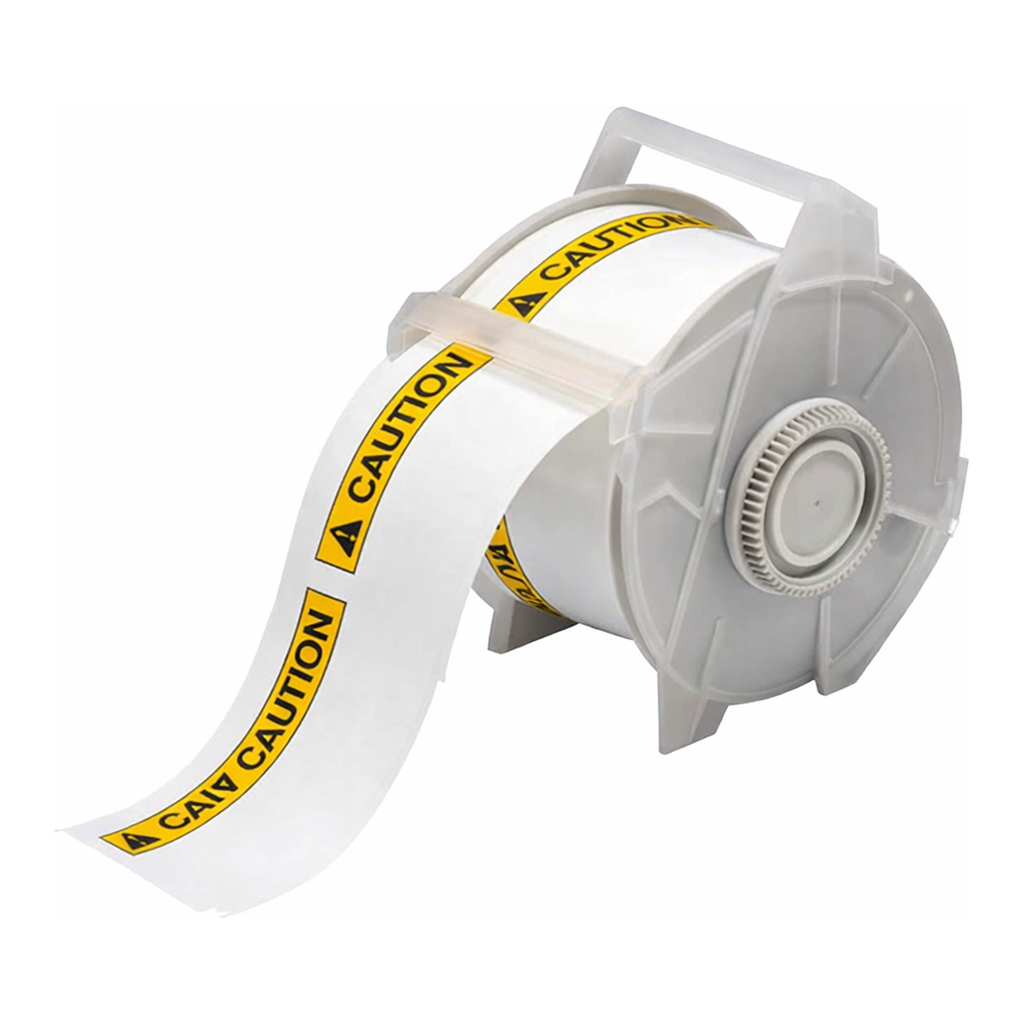 Brady All Weather Permanent Adhesive Vinyl Labels, Pre-printed Header, for GlobalMark Printer
