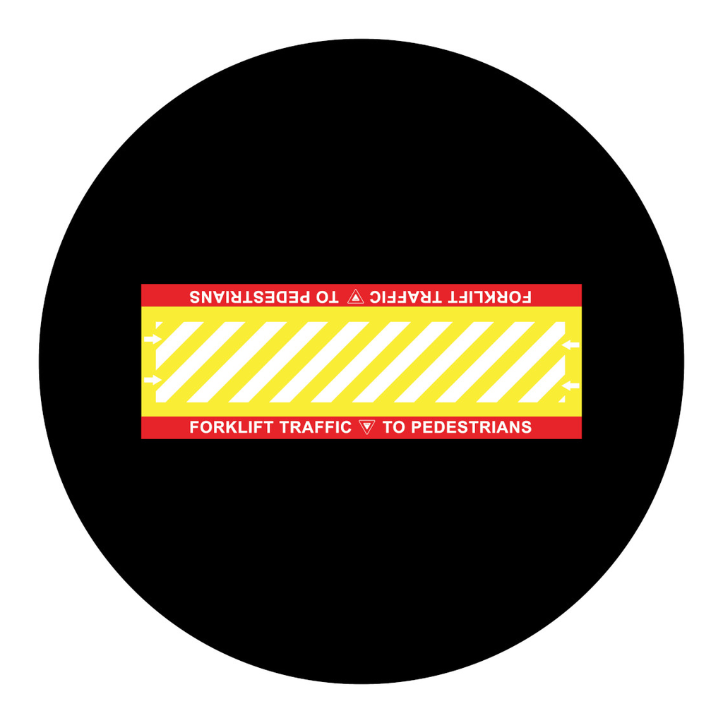 Brady GOBO Safety Sign Slides, FORKLIFT TRAFFIC TO PEDESTRIANS