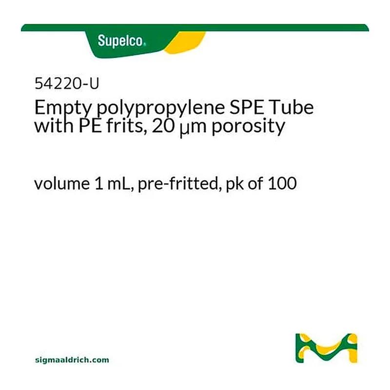Merck PK100 1ML EMPTY FRITTED SPE TUBES