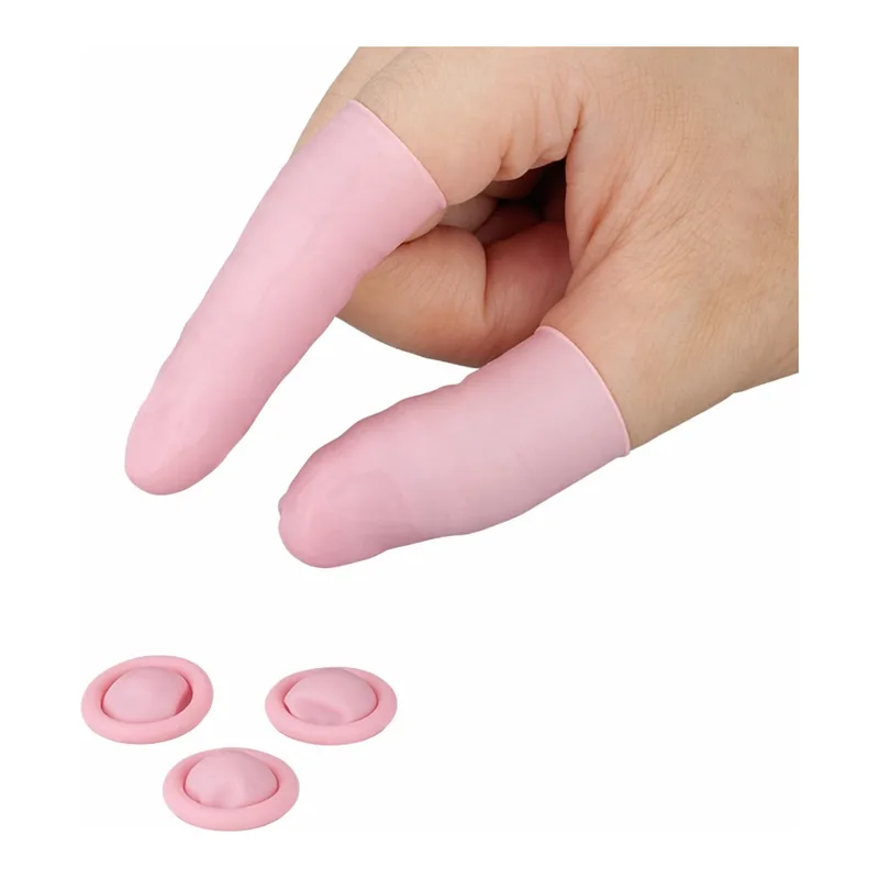 AS ONE CLEANKNOLL Disposable Rimless Finger Cots (Thickness : approx. 0.1mm) (Pink), 클린놀 일회용 림리스 핑거코트 (핑크)