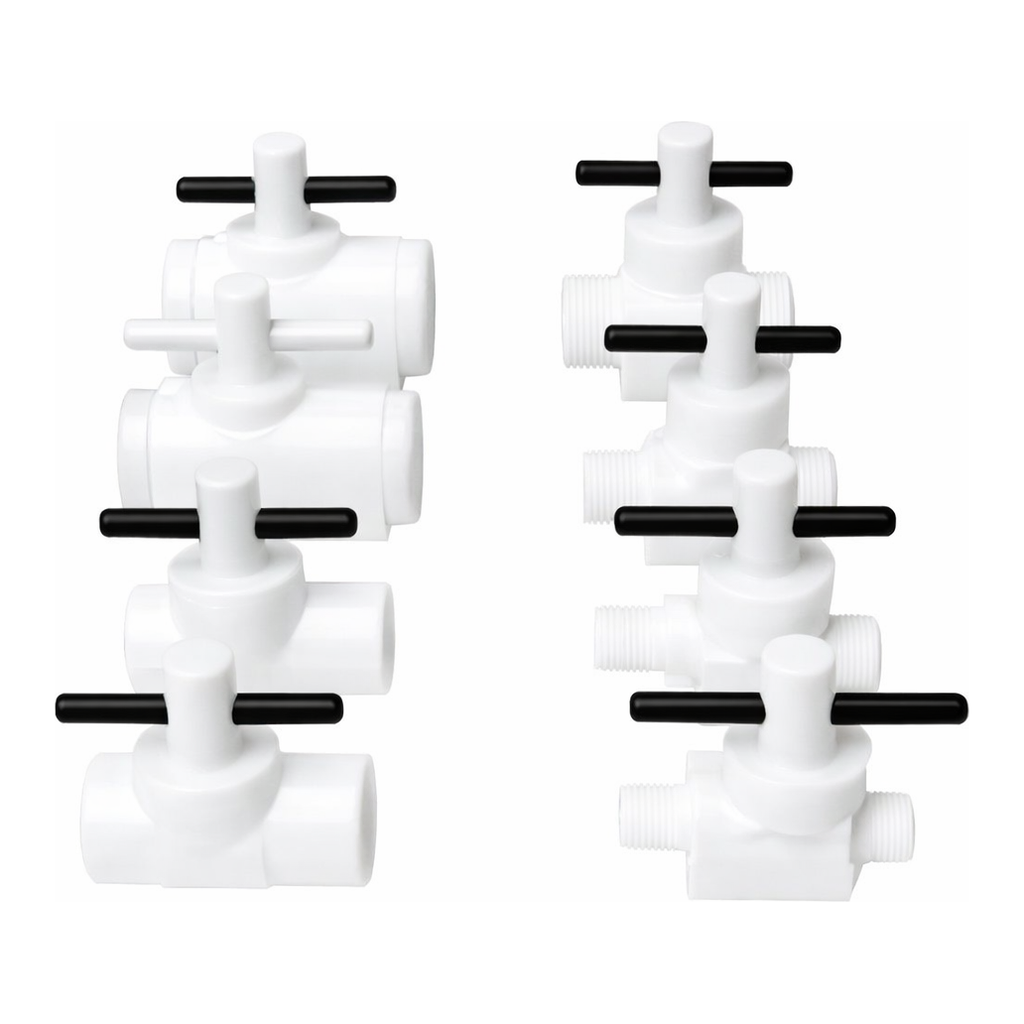 Viko Science PTFE 테프론 2-way 밸브 Tap 타입 아답터 [파이프 테플론 teflon 볼밸브] ballvalve valve 2-wayvalve PTFE
