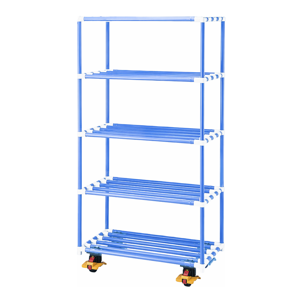 AS ONE 5-Stage Pole Shelf (Antibacterial And Fungicidal FS ERECTA® neo), 5단 폴셸프 (항균·방곰팡이)