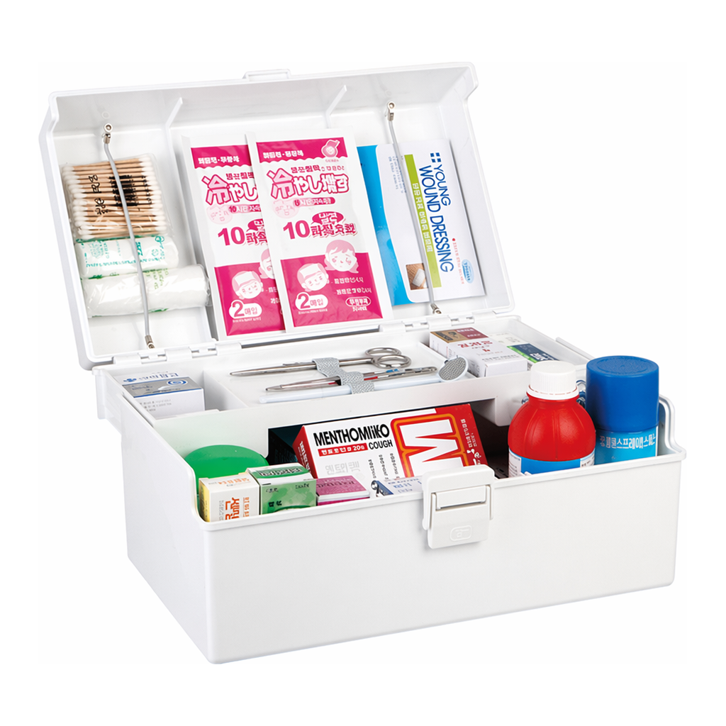 Daihan Science Iljin Special First Aid Kit, Slide Tray System with 21 items(36×22×h18cm), and