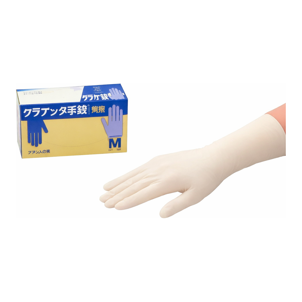 AS ONE KUALATEC Latex Glove·Full Embossed (Powder-Free)  290mm, 쿠알라텍 라텍스장갑·풀 엠보스 (파우더프리)  290mm