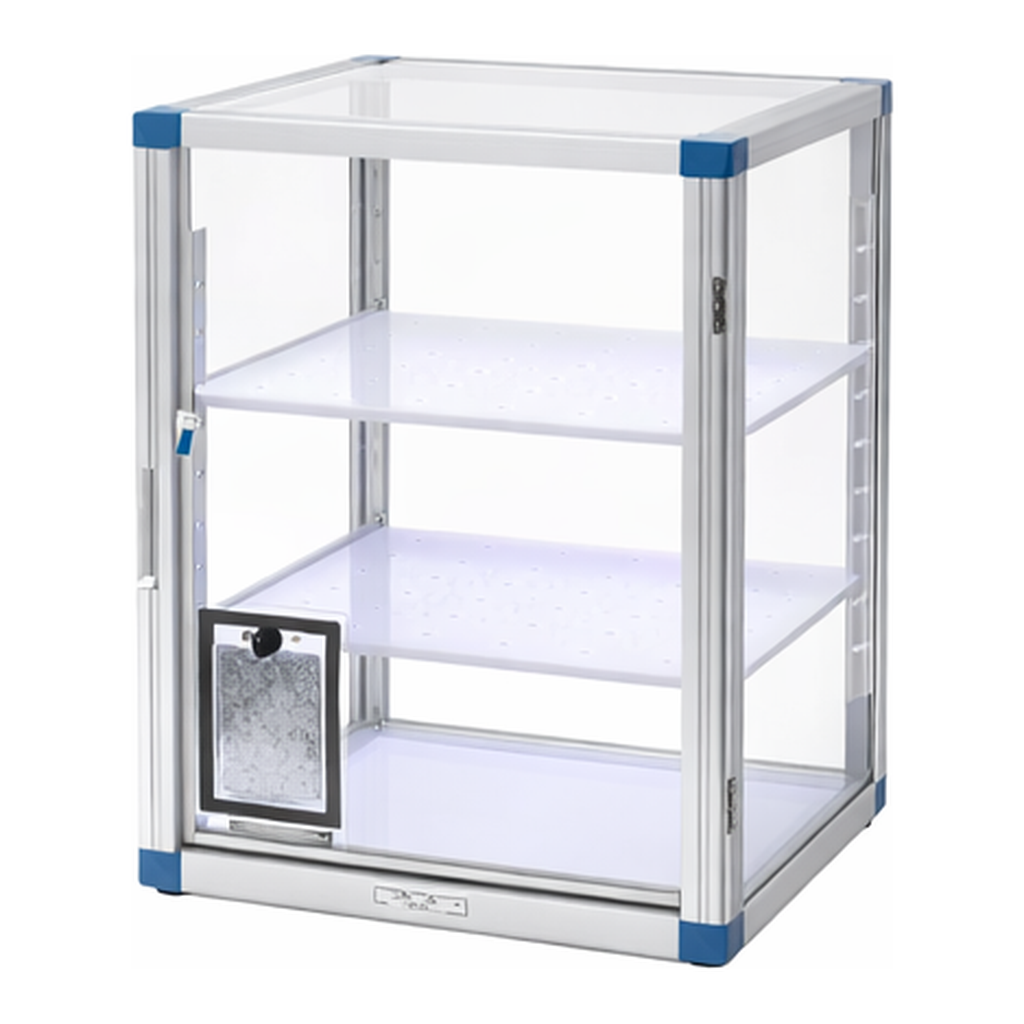 AS ONE Standard Desiccator BG (w/Dehumidifier Storage Pocket) Reinforced Plastic Shelf