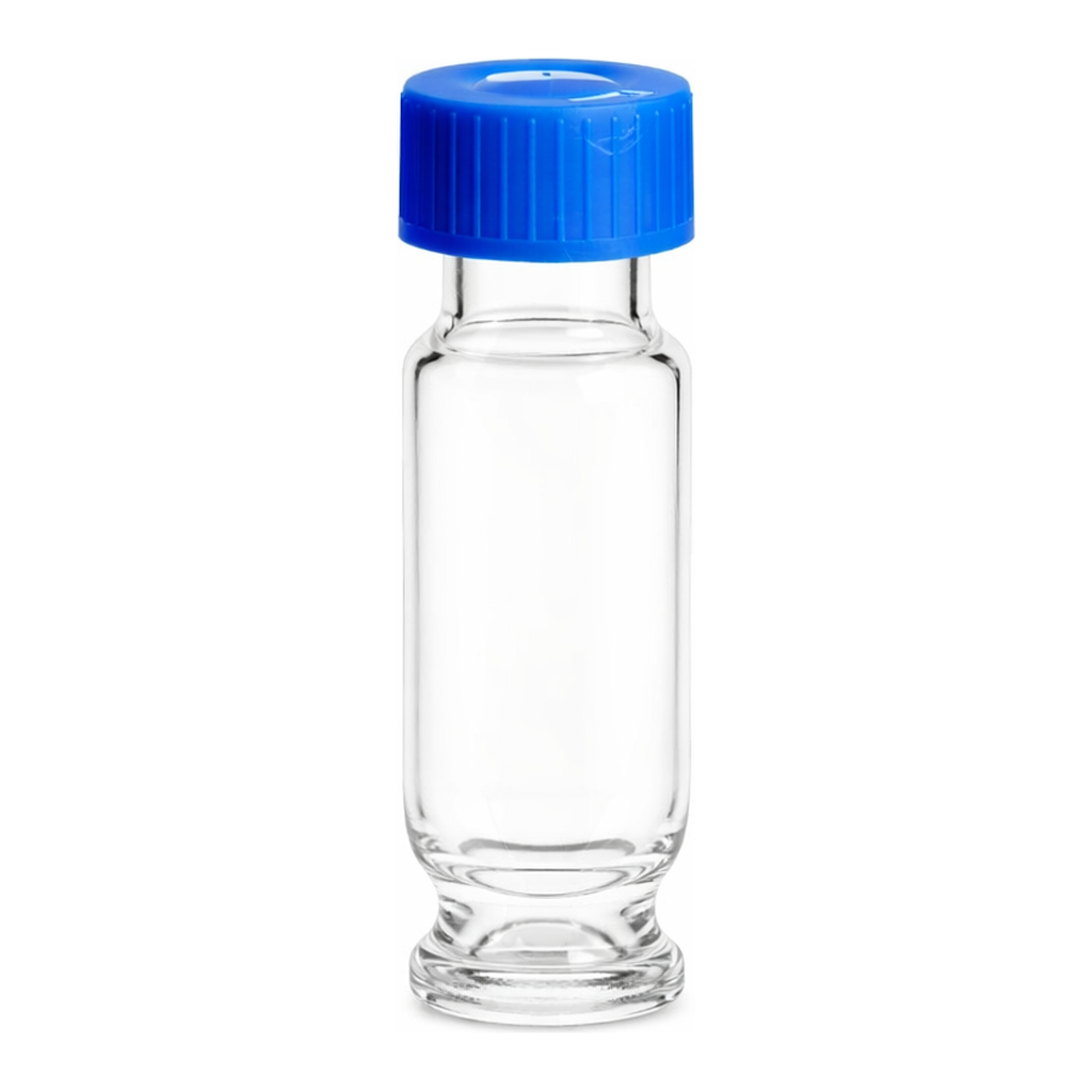 Waters Deactivated Clear Glass  12 x 32 mm Screw Neck Max Recovery Vial, with Cap and Preslit PTFE/Silicone Septum, 1.5 mL Volume, 100/pk