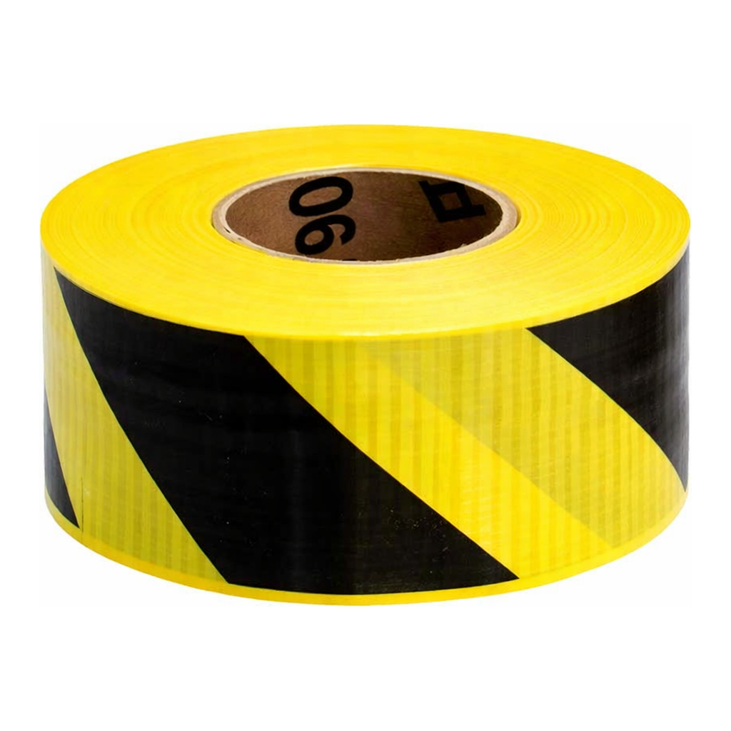 Brady Striped Reinforced Barricade Tape