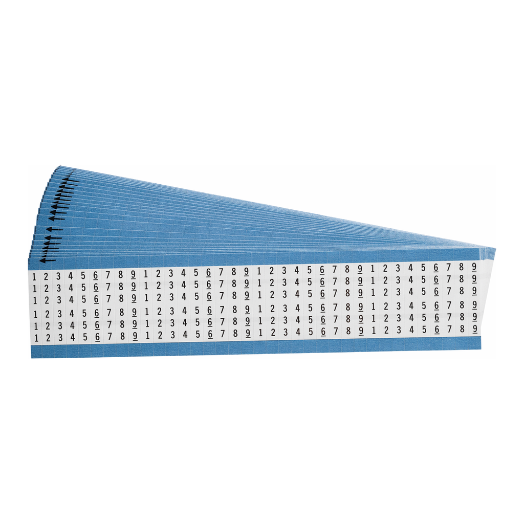 Brady Consecutive Numbers Repeated Vinyl Cloth Wire Markers