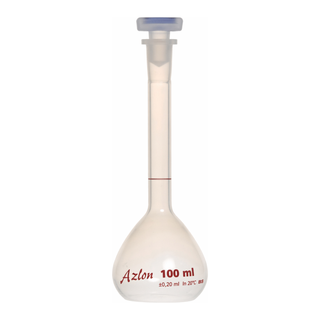 Merck Azlon Clear PMP Volumetric Flask with PPE Stopper