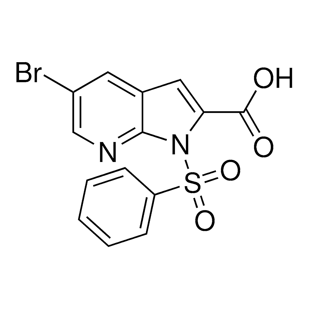 Merck 5-Bromo-1-(phenylsulfonyl)-1H-pyrrolo[2,3-b]pyridine-2-carboxylic acid