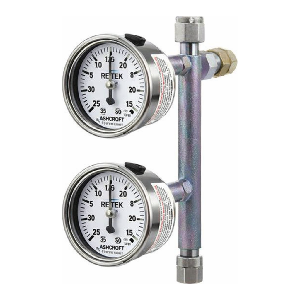 Restek Soil Vapor Sampler dual gauge tube stub 180ml/min Siltek-treated