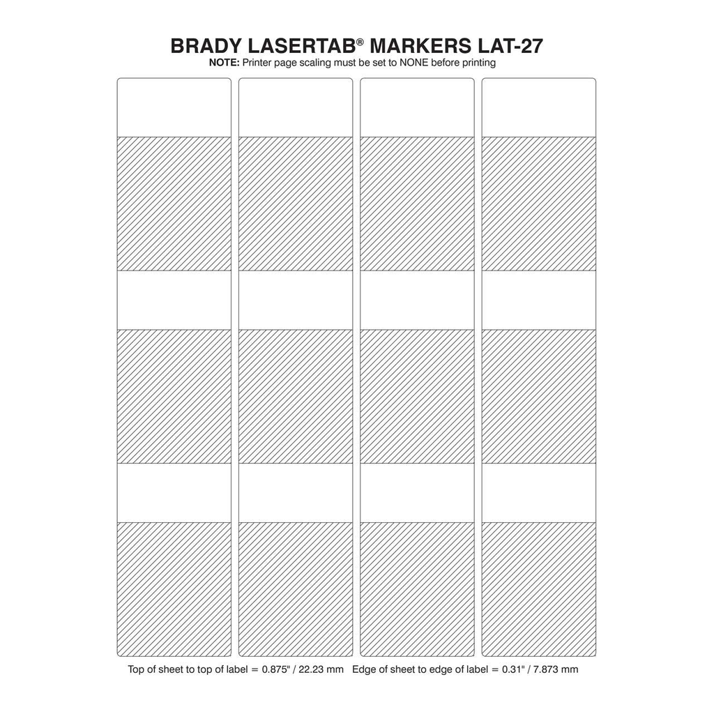 Brady LaserTab Self Laminating Polyester Labels