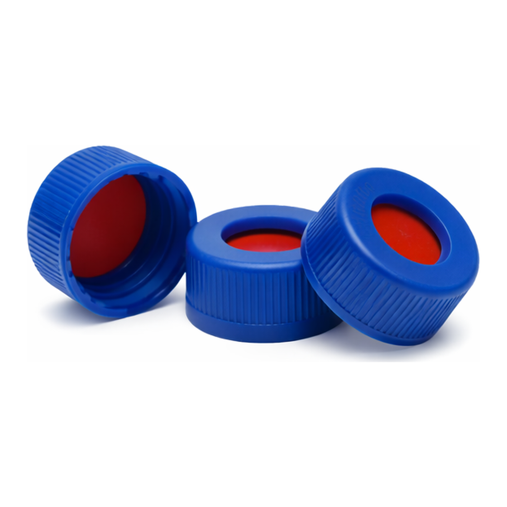 Agilent Blue screw cap,PTFE sil/PTFE spta,500pk