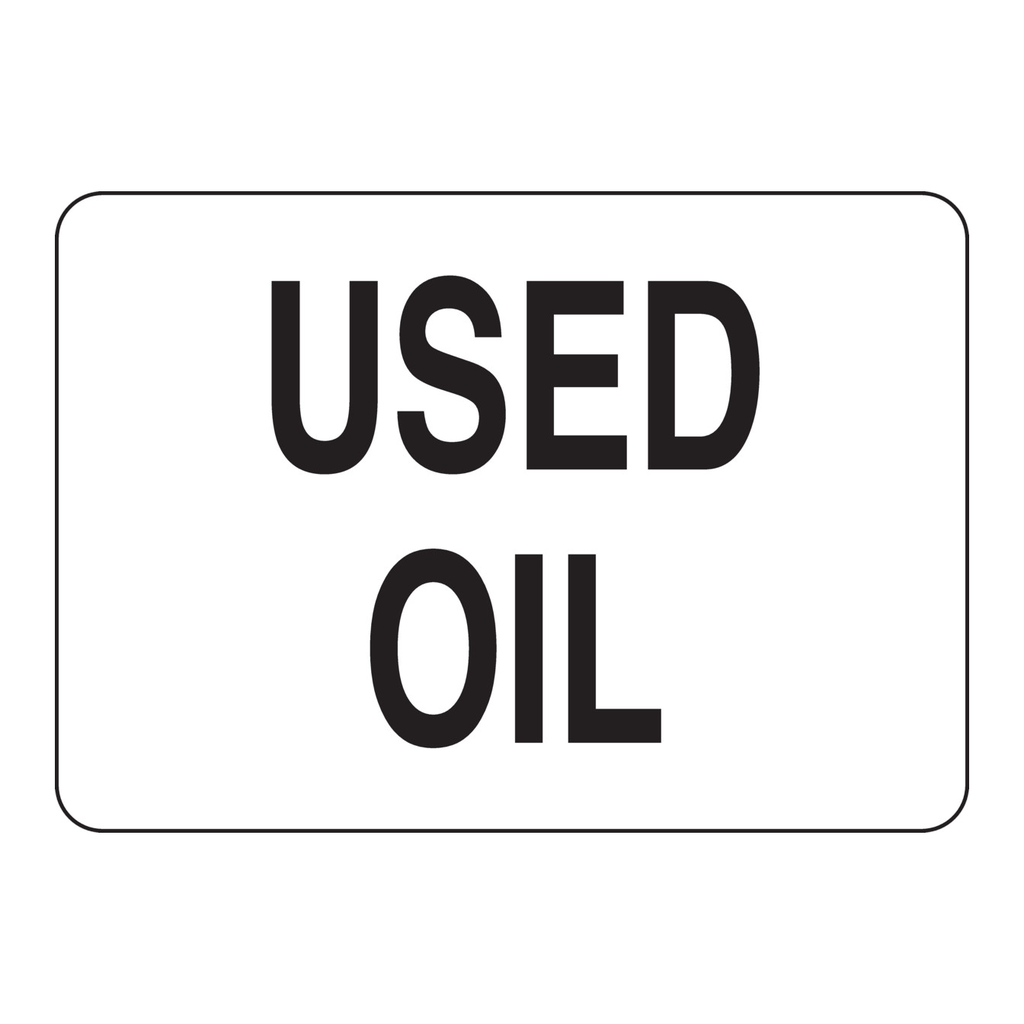 Brady Used Oil Sign