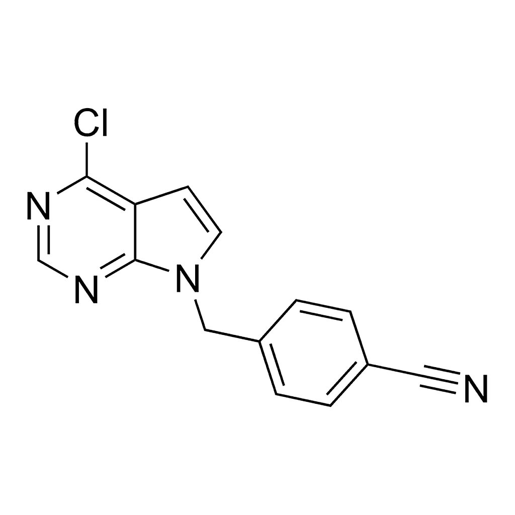 Merck 4-((4-Chloro-7H-pyrrolo[2,3-d]pyrimidin-7-yl)methyl)benzonitrile
