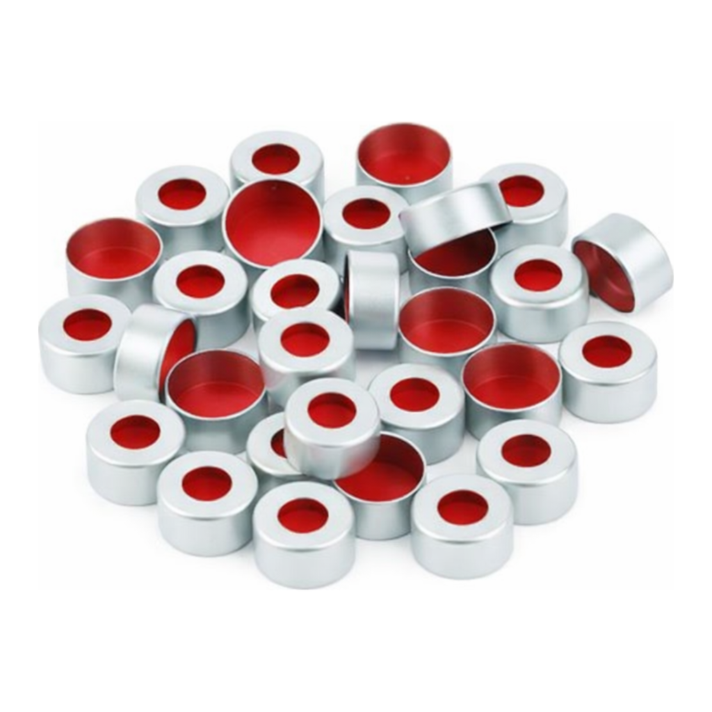 Restek Aluminum Crimp Seals, 11mm Silver, PTFE/Silicone/PTFE Pack of 1000